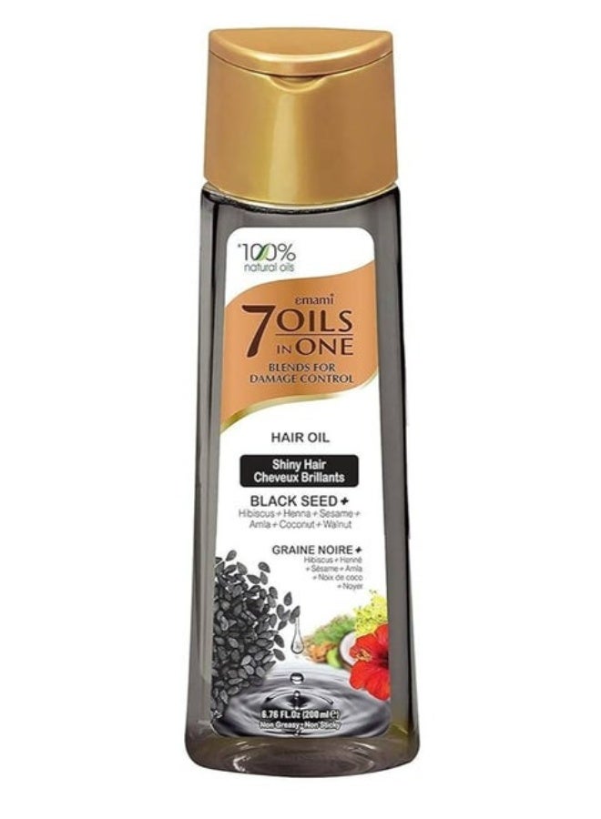 ​زيت إيمامي 7 زيوت في واحد – بحبة البركة (200 مل) – قوة ولمعان